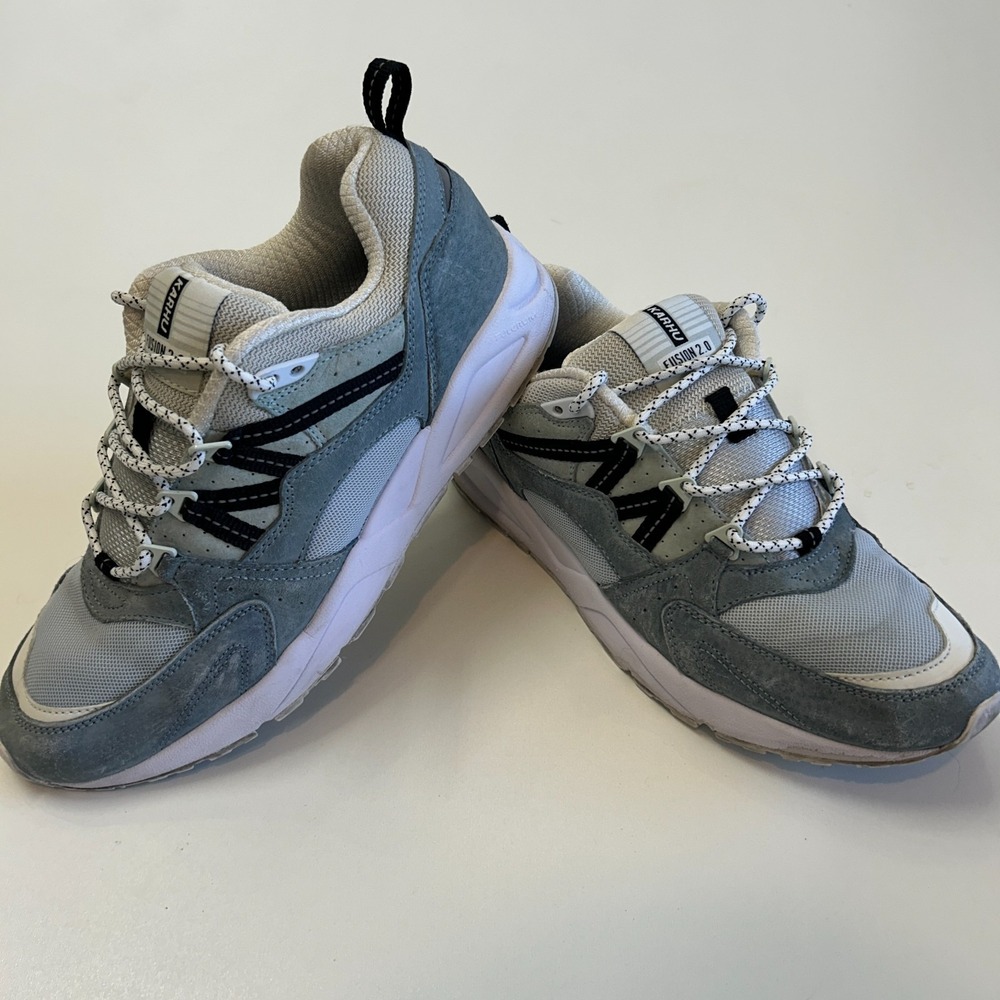 Karhu Fusion 2.0 Mens Size 10 Grey Suede Mesh Running Shoes F804148 Unisex